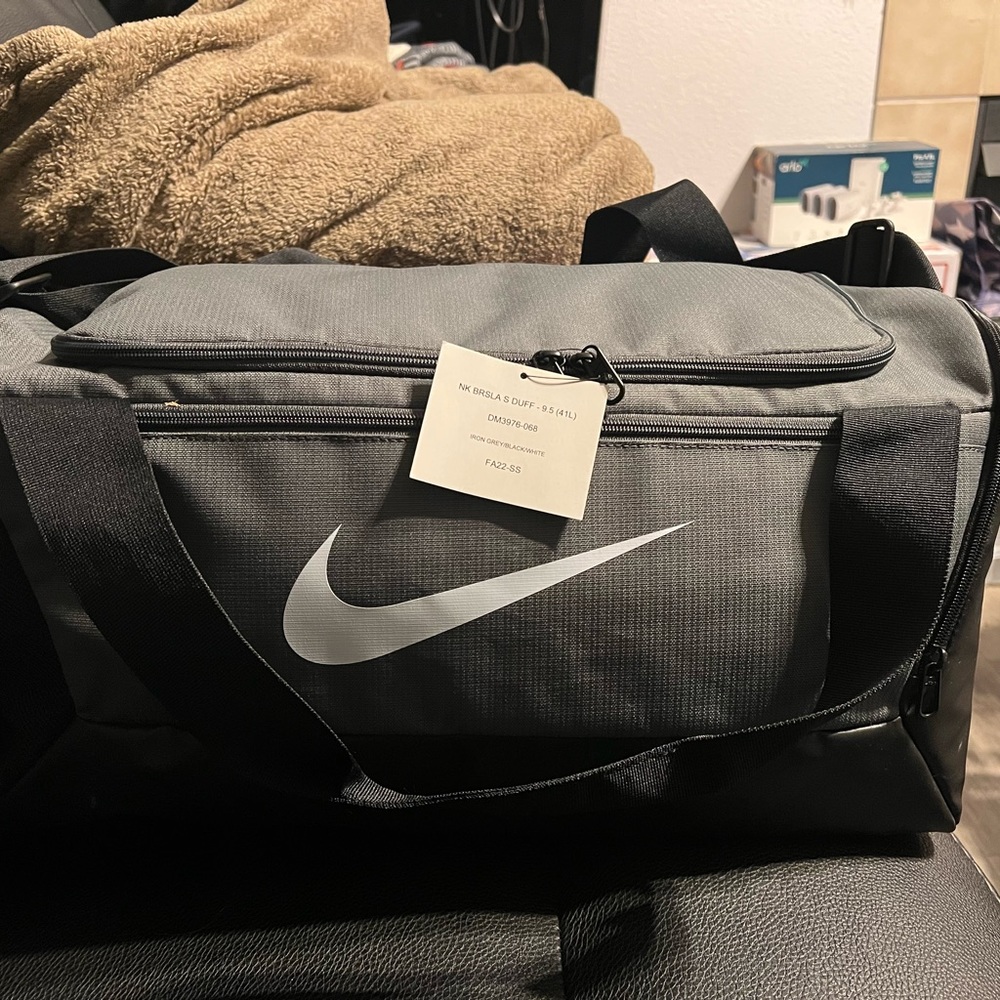 Nike Gray Duffel Bag
